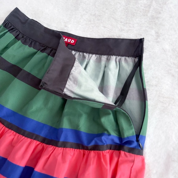 Staud Formentera Stripe Sea Maxi Skirt Colorblock Stripes - Picture 10 of 11